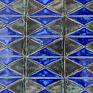 niebieskie zestaw ceramicznych "borblau" kafle prostokątne panel ozdobny