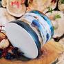 kamionkowa miska niebieskie ceramiczna na przekąski pojemnik dekoracyjny dekoracje stół