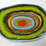 Ceramika Ana kolorowy talerz owalna energetyczna patera ceramiczna artystyczny