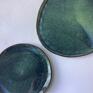 Ceramystiq studio ceramika: Komplet talerzy ręcznie robionych niebieskie