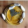 koper ptak komplet miodowych talerzyków ceramika talerzyk