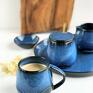 ceramika: Kubek Beczułka ręcznie robiony niebieski 320 ml - Borówka kuchnia