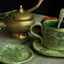 Enio Art Filiżanka i spodek Koronka ceramika zestaw do herbaty