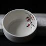 białe ceramika filiżanka czarka porcelanowa z dziką różą ceremonia herbaty prezent