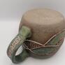 Eva Art kubek ręcznie zrobiony ceramika rękodzieło "wpływy - inspiracja" z gliny użytkowa