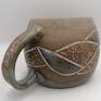 Kubek "Wpływy - szafran" - ceramika rękodzieło z gliny