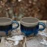 Handmade kubek ceramiczny beton blue| duży | | męski | ok 470 ml rekodzielo