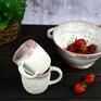 Średni kubek ceramiczny | nowoczesna klasyka / malinowy krem/ 280 ml na ceramika na prezent