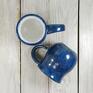 niebieskie kubek do kawy, kubki ceramiczne dla dwojga na prezent