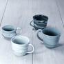Azul Horse do kawy na handmade porcelanowy kubek „marble” gray 225 ml/ 8 wytoczony na kole ceramika na prezent