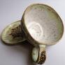 ceramika: Komplet "mandala w mięcie" 2 - kubek ręcznie zrobiony filiżanka z gliny