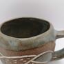 brązowe ceramika kubek z gliny "wpływy - szafran" pomysł na prezent