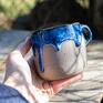 Azul Horse z ceramika na prezent handmade beton kasjopea | duży | ok kubek z kroplami rękodzieło ceramiczne