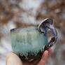Azul Horse ceramika na prezent handmade kubek z grzybkiem | dark - pale | ok 400 ml rękodzieło ceramiczne grzybki psychodeliczne