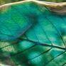 zielone ceramiczny talerzyk, liść (c538) listek