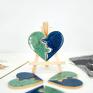 Fingers Art na szczęście ceramika ceramiczne serce - dwie połówki magnes na prezent