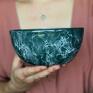 Miska ceramiczna Zielony Marmurek 500ml Prezent do Domu Kuchni Jadalni miseczka