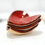 ceramika na biżuterię czerwone serce ceramiczna miseczka na - pojemnik