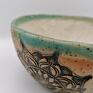Eva Art ceramika rękodzieło średniej wielkości miseczka ręcznie, wykonana z gliny szamotowej ceramiczna