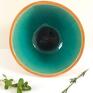 ceramika: Miska z roślinami z pola - artystyczna handmade miseczka ceramiczna