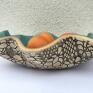 beżowe miska na owoce artystyczna koronkowa misa ceramika handmade