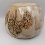 białe miska ręcznie wykonana "spacer po lesie" 2 ceramika dekoracja wnętrza