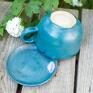 Azul Horse na ceramika na prezent filiżanka do herbaty z figurką ślimaka | do kawy | rękodzieło ceramiczne morska