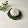 Ceramystiq studio ceramika zielone podstawka/ mydelniczka ceramiczna