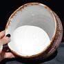 ceramika: doniczka ceramiczna arabella, toczona na kole z gliny z odzysku - no waste