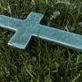 Krzyżyk ceramiczny - prezent komunia krzyż rękodzieło