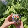 zielone ceramika kubek ceramiczny papużki papuga