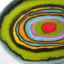 ceramika: owalna energetyczna patera kolorowy talerz
