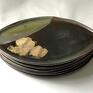 Duże talerze lepione ręcznie - talerz z gliny ceramika