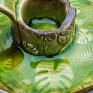 zielone ceramika kaganek ceramiczny (c442) podstawka