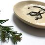 ceramika: Talerzyk z liskiem - ceramiczny talerz handmade