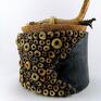 czarne ceramika pojemnik ceramiczny - koral dekoracje