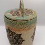 ceramika użytkowa pojemnik "mandala w turkusie" 3 ręcznie zrobiony pomysł na prezent
