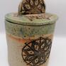 Pojemnik "Mandala w turkusie" 1 ręcznie zrobiony ceramika użytkowa