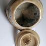 ceramika: "Spacer po lesie" 2 - drewnem pojemnik ręcznie zrobiony