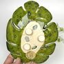 polskie rękodzieło ceramiczna mydelniczka ręcznie robiona "zielony smok" akcesoria łazienkowe robio