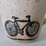 Kubek "nie tylko dla rowerzystów" 1 - ręcznie zrobione pomysł na prezent ceramika rękodzieło