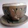 ceramika: Komplet "Chabrowe pole" 2 - ręcznie zrobione filiżanka do kawy