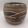 handmade ceramika użytkowa kubek "wpływy - szafran" rękodzieło z gliny