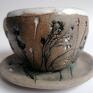 kubek ręcznie zrobiony ceramika użytkowa komplet "chabrowe pole" 1 filiżanka do kawy pomysł na prezent