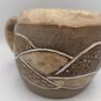 ceramika: Kubek "Wpływy - dromader" ręcznie zrobiony