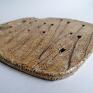 modne deska ceramiczna średniej wielkości wykonana z gliny szamotowej deseczka ręcznie zrobiona