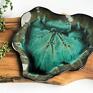 Patera ceramiczna liść dekoracyjny talerz - ręcznie robione prezent