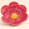 ceramika: Kwiat ceramiczny ogrodowy różowy śr. 17,5 cm - poidełko ogród