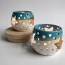 ceramika: dekoracje świecznik ceramiczny