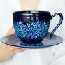 ceramika prezent dla nauczycielki filiżanka ceramiczna błękitny kobalt 220 kobiety